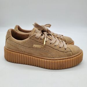 PUMA x FENTY Rihanna Creeper Suede Shoes Tan Oatmeal Womens 6 LIMITED SNEAKERS